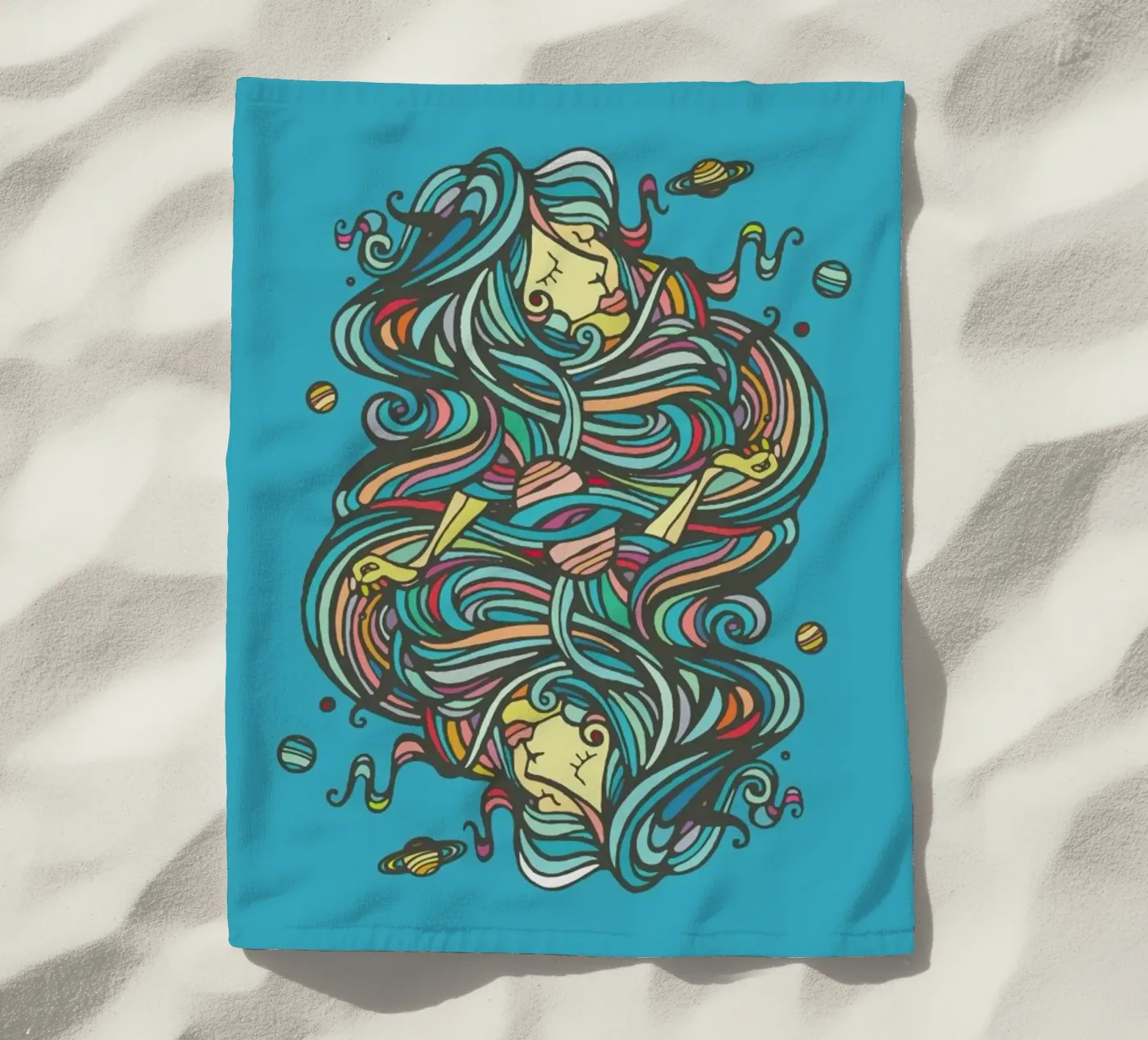 Planets strandhanddoek van Ninhol