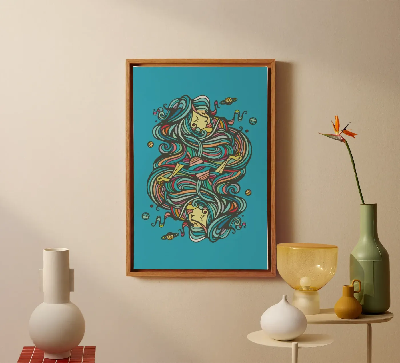 Planets canvas van Ninhol