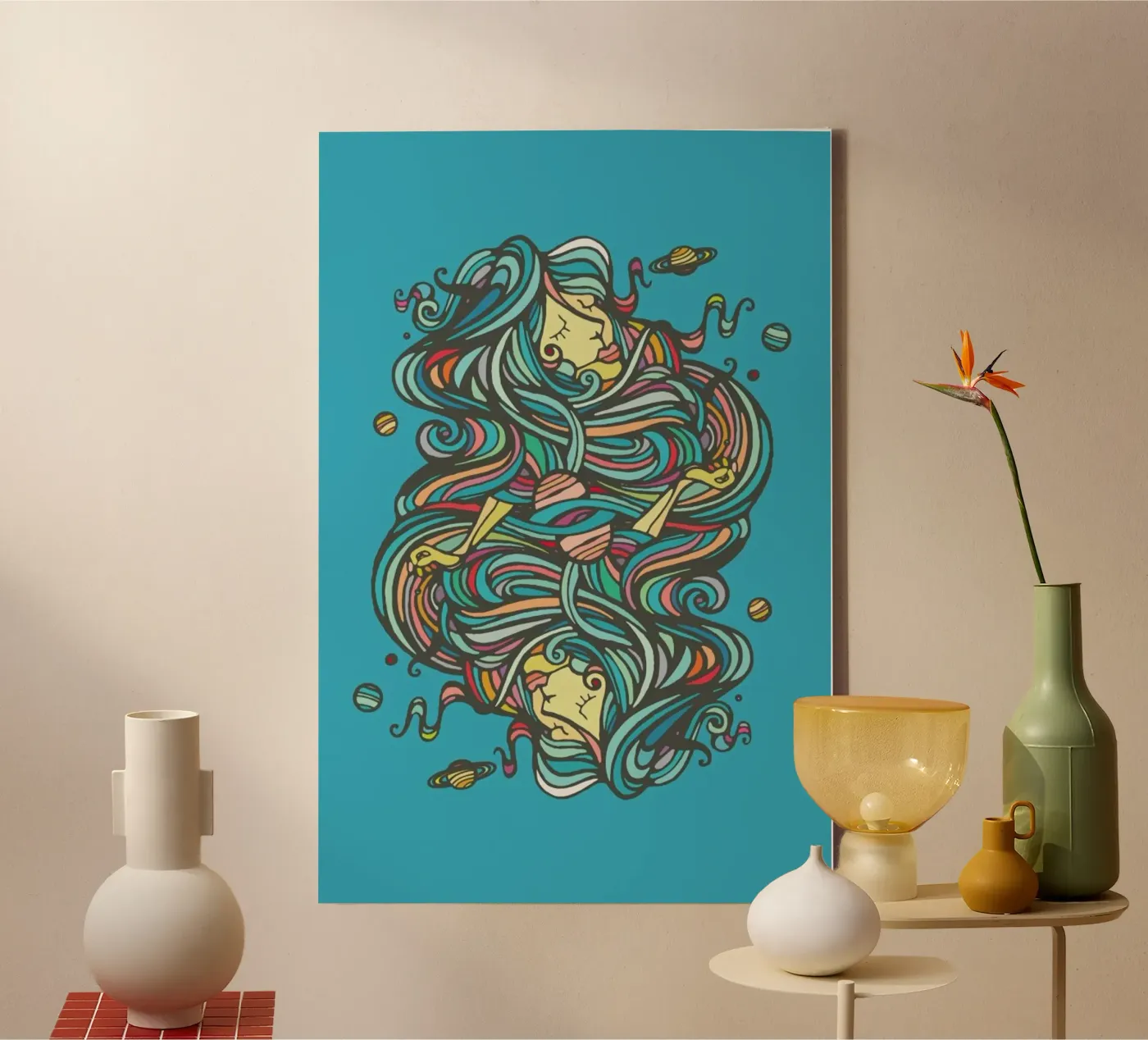 Planets canvas van Ninhol