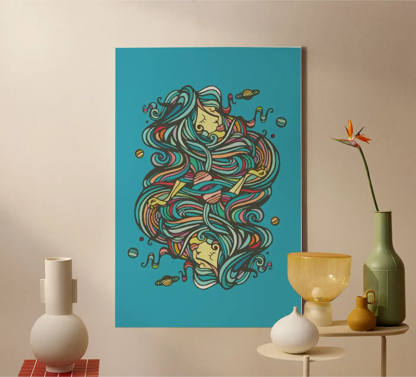 Planets canvas van Ninhol