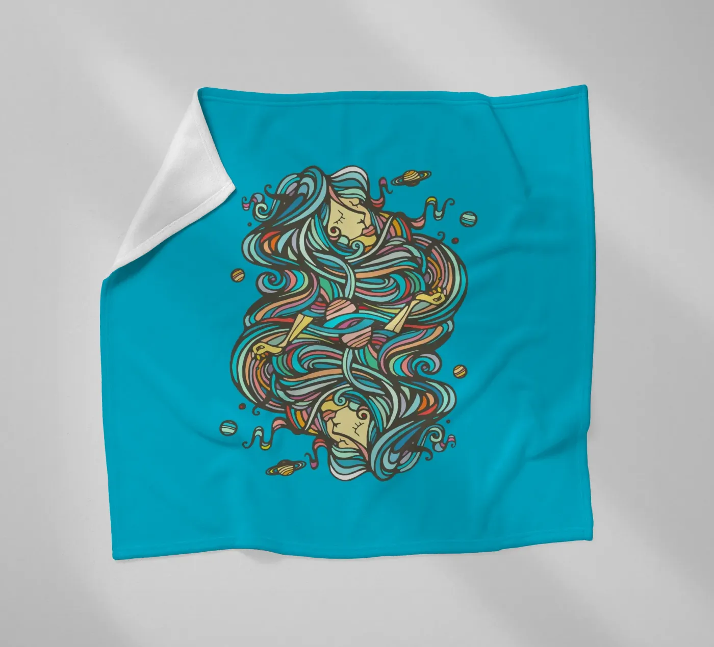 Planets fleecedeken van Ninhol