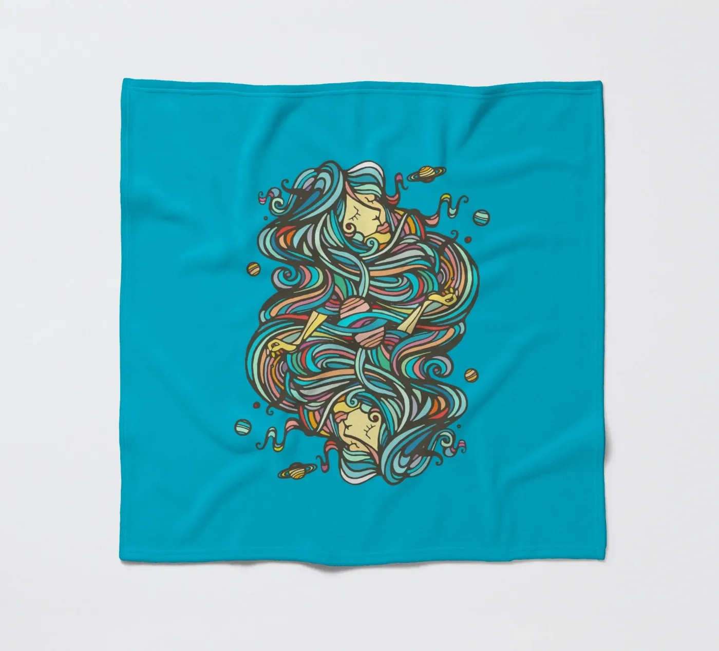 Planets fleecedeken van Ninhol