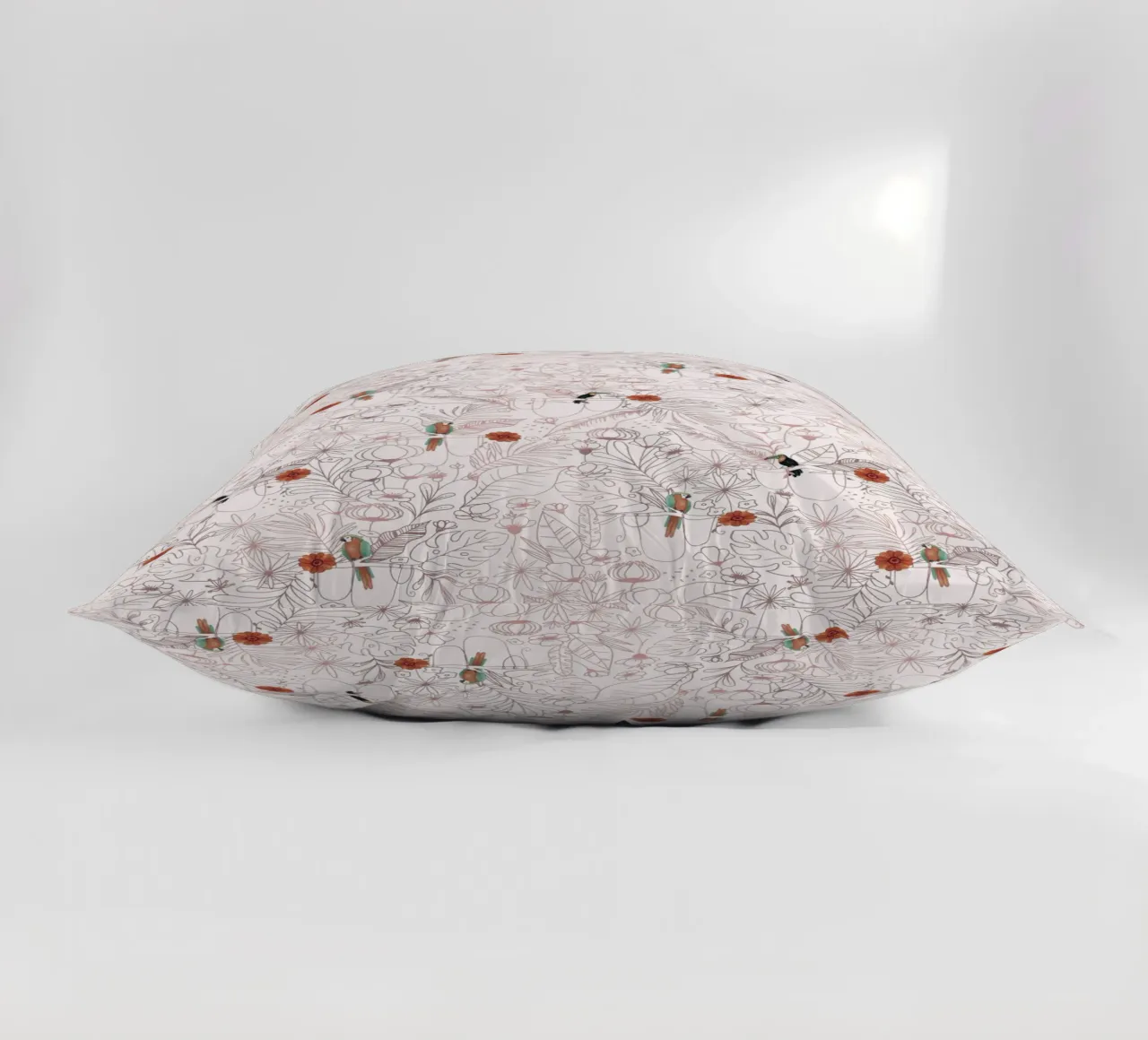 Fantom Fifi Art - Papageienmuster cuscino da The Artcircle
