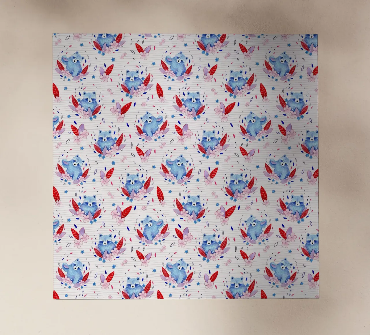 Fantom Fifi Art - Waschbären Muster pellicola backlit da The Artcircle