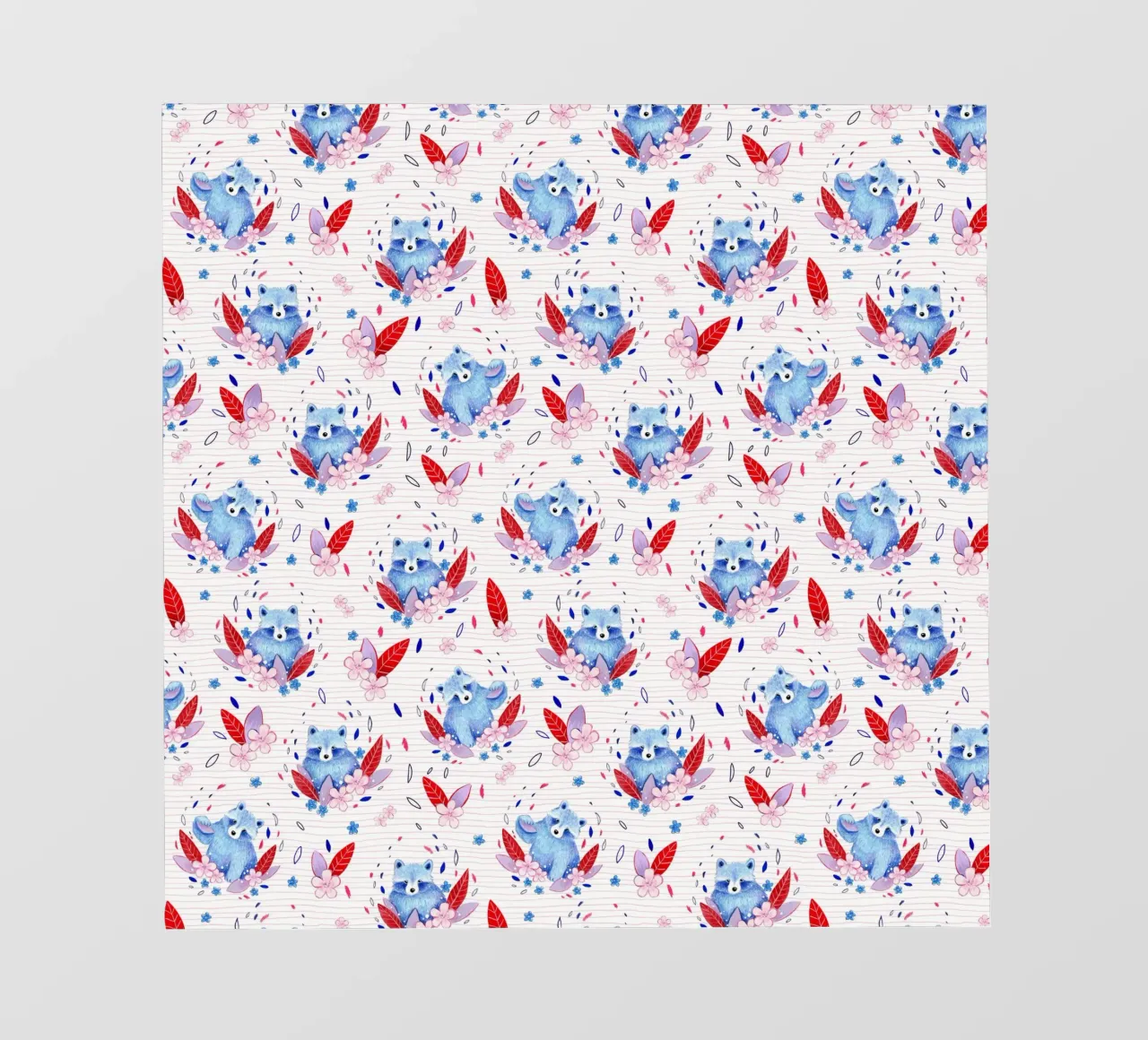 Fantom Fifi Art - Waschbären Muster pellicola backlit da The Artcircle