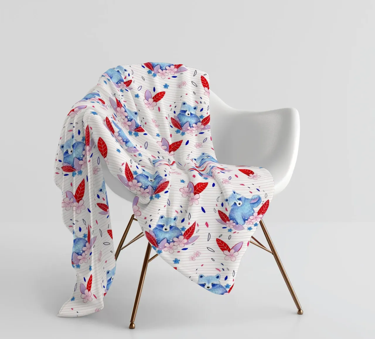 Fantom Fifi Art - Waschbären Muster coperta in pile da The Artcircle