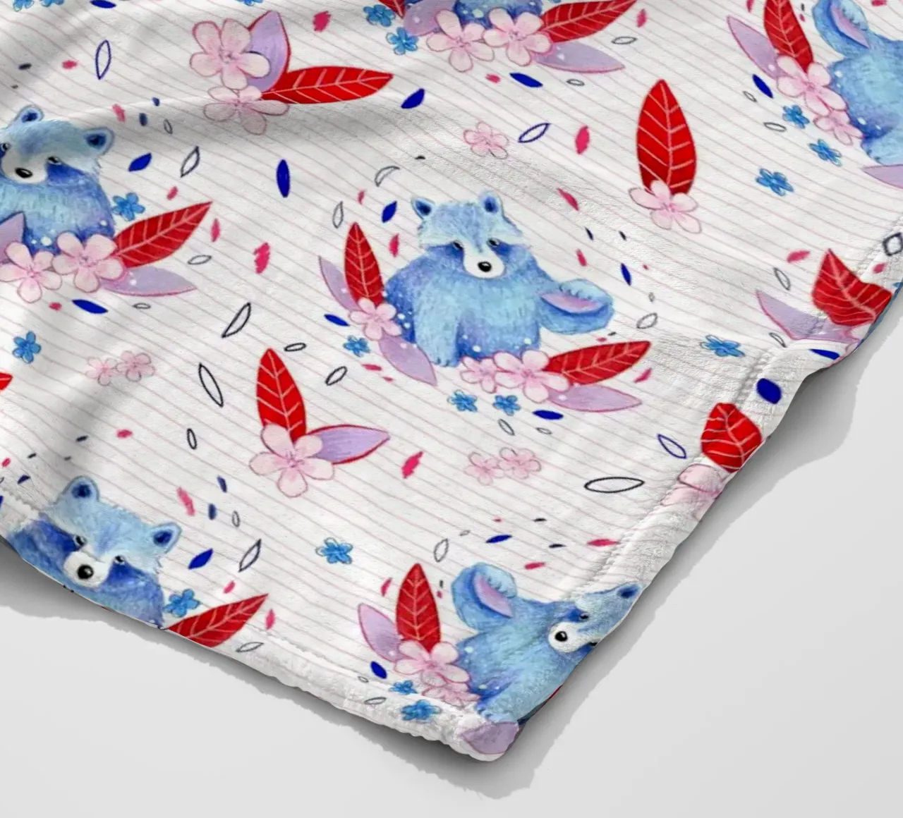 Fantom Fifi Art - Waschbären Muster coperta in pile da The Artcircle