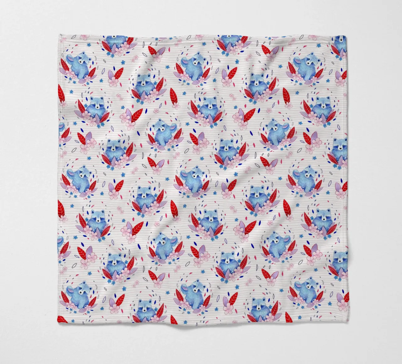 Fantom Fifi Art - Waschbären Muster coperta in pile da The Artcircle