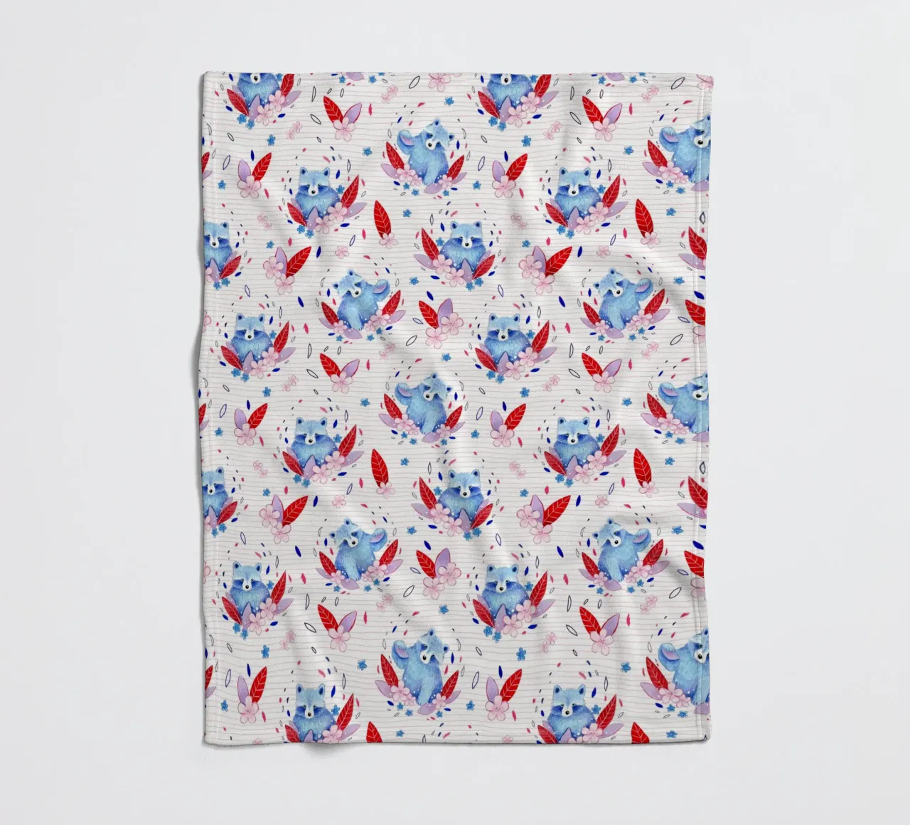 Fantom Fifi Art - Waschbären Muster coperta in pile da The Artcircle