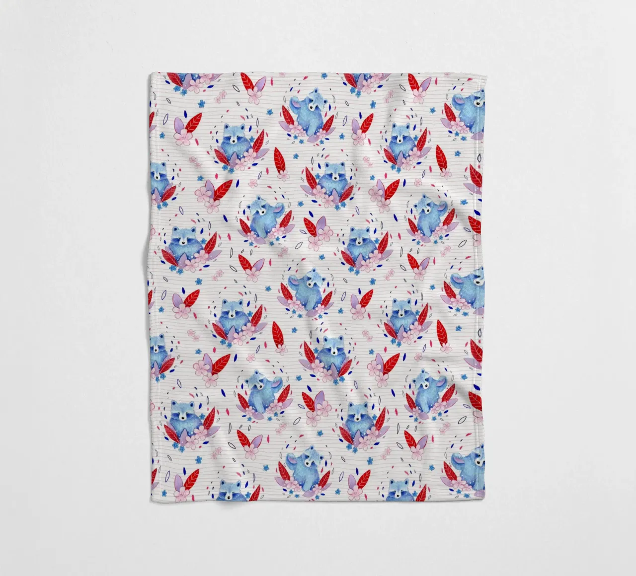 Fantom Fifi Art - Waschbären Muster coperta in pile da The Artcircle