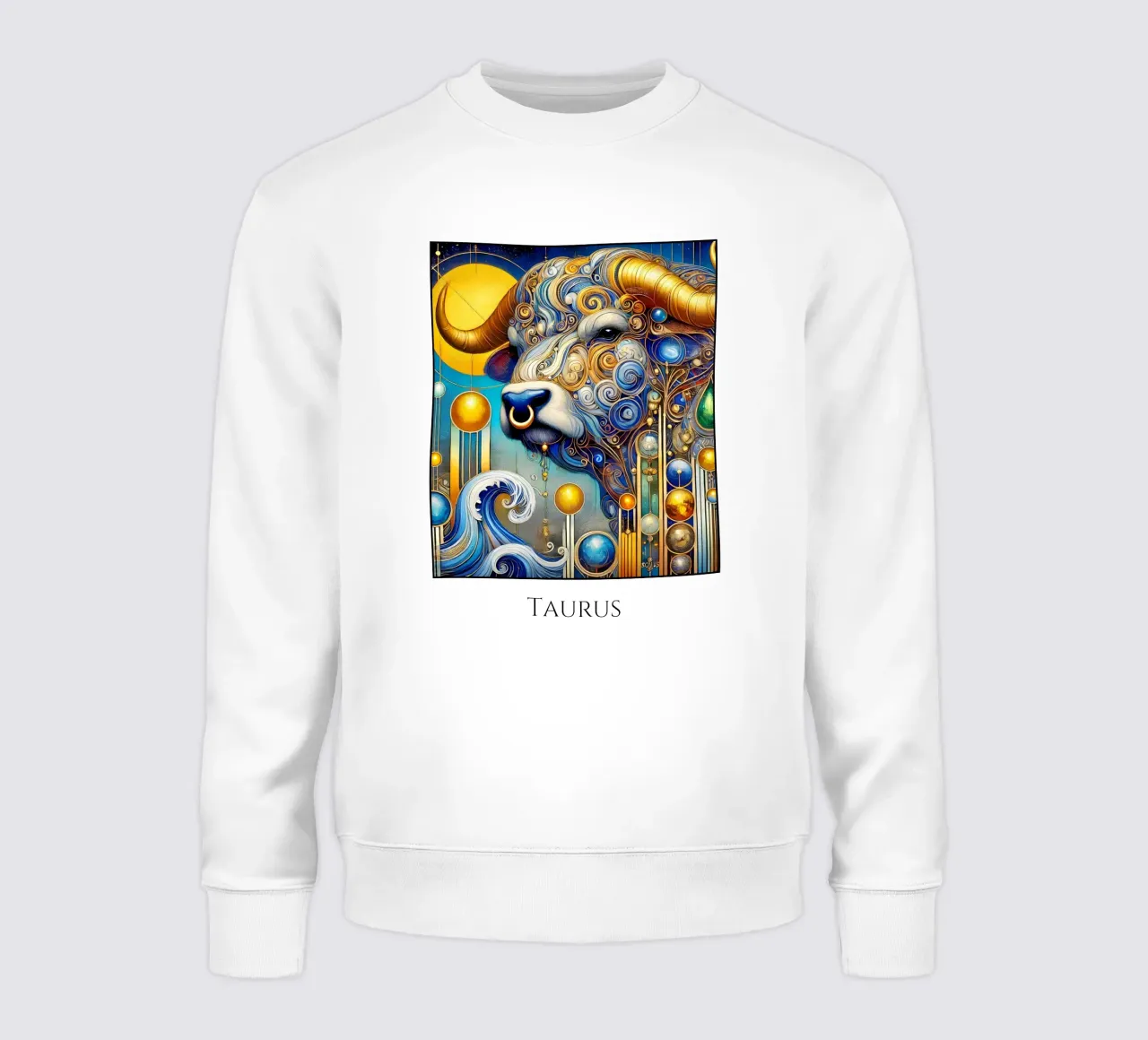 Segno zodiacale Toro felpa da Art-Nouveau-Dsg