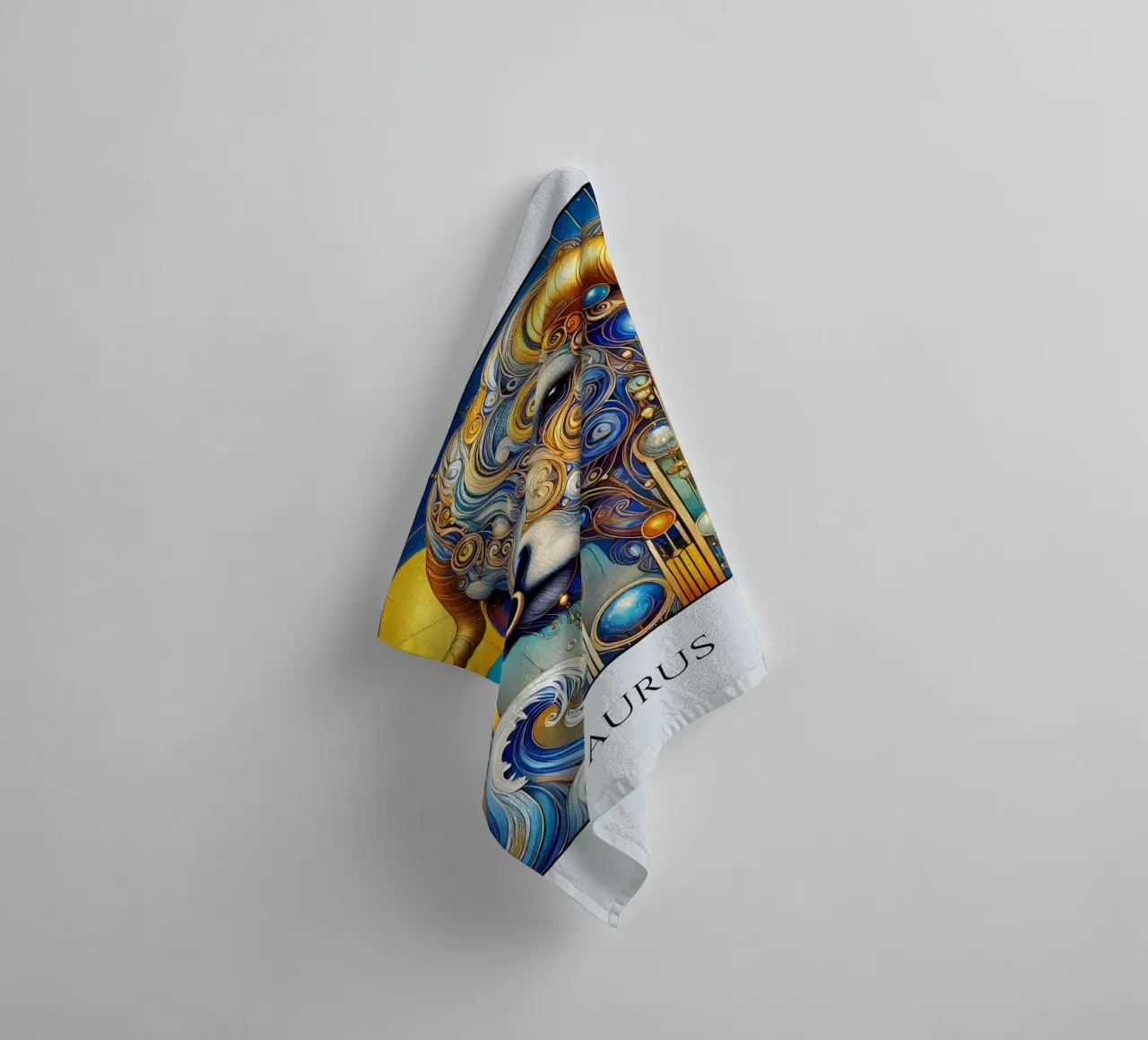 Sternzeichen Stier Handtuch von Art-Nouveau-Dsg
