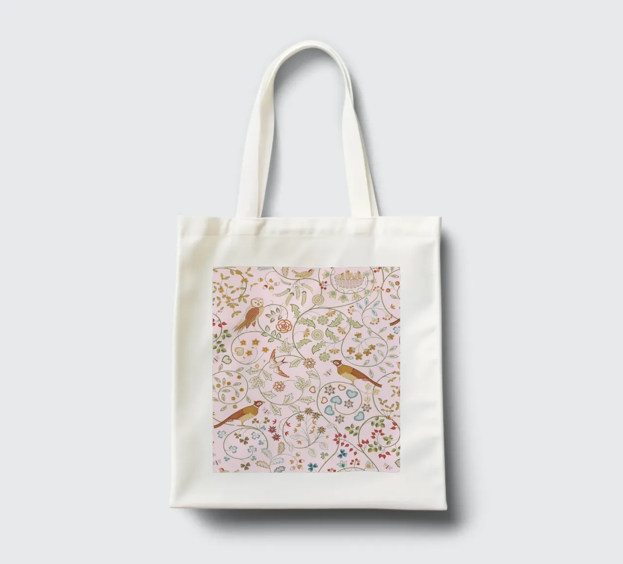 William Morris Bird & Owl Vintage Print, Flower Pattern (motif de fleurs) tote bag de ArtHaus