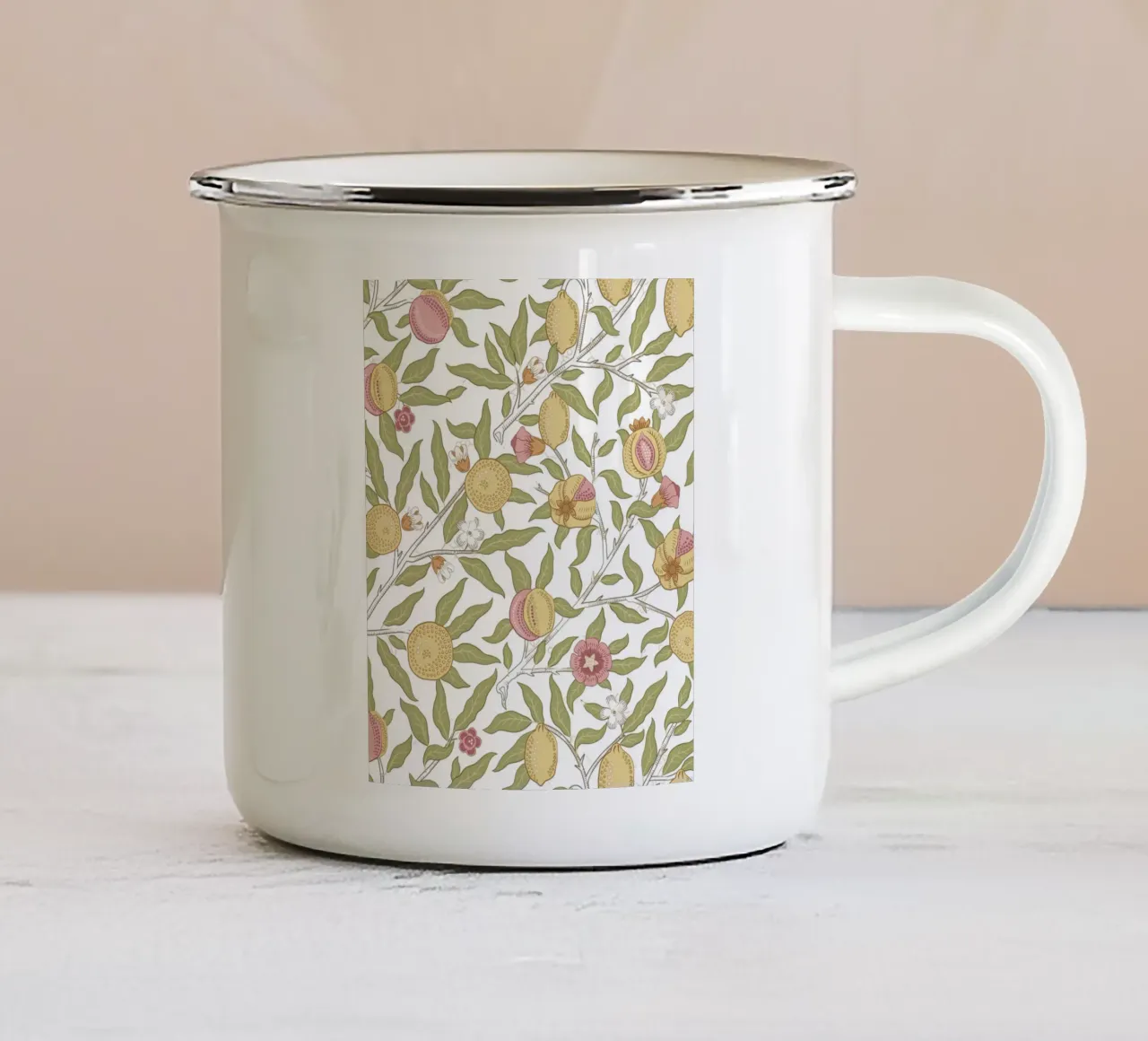 William Morris Uccello e Melograno tazza in smalto da ArtHaus