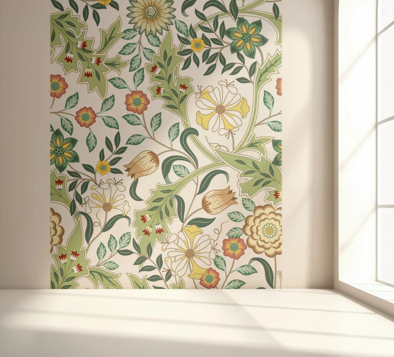 Impresión botánica de William Morris papel para pared de ArtHaus