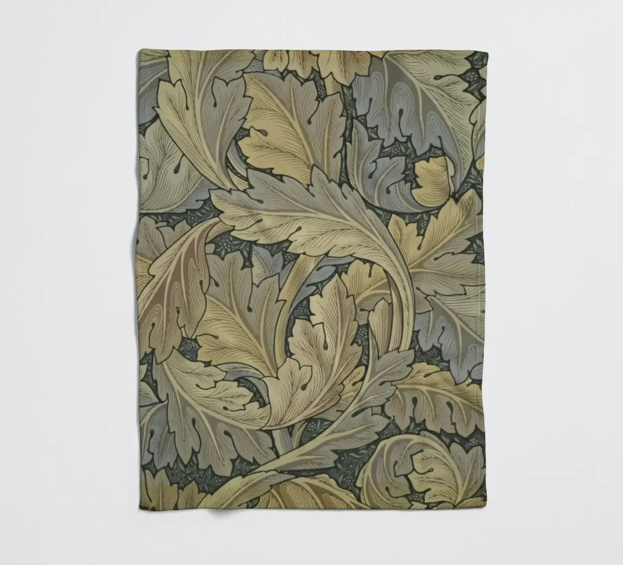 William Morris Print, Vintage Pattern, Botanical Print fleece blanket by ArtHaus