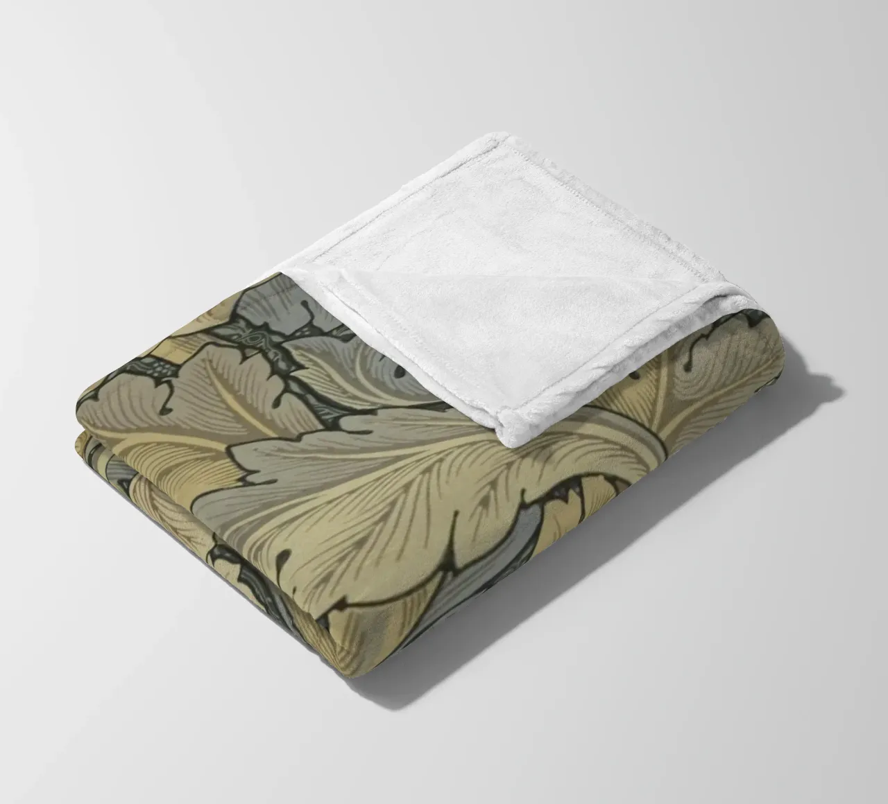 William Morris Print, Vintage Pattern, Botanical Print fleece blanket by ArtHaus