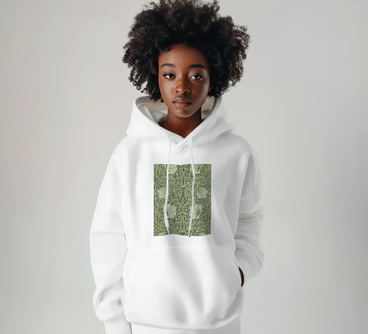 William Morris Botanical Vintage Print, Green Pattern (motif vert) sweat à capuche de ArtHaus