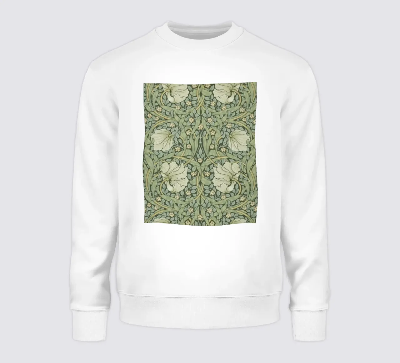William Morris Botanical Vintage Print, Green Pattern (motif vert) sweat de ArtHaus