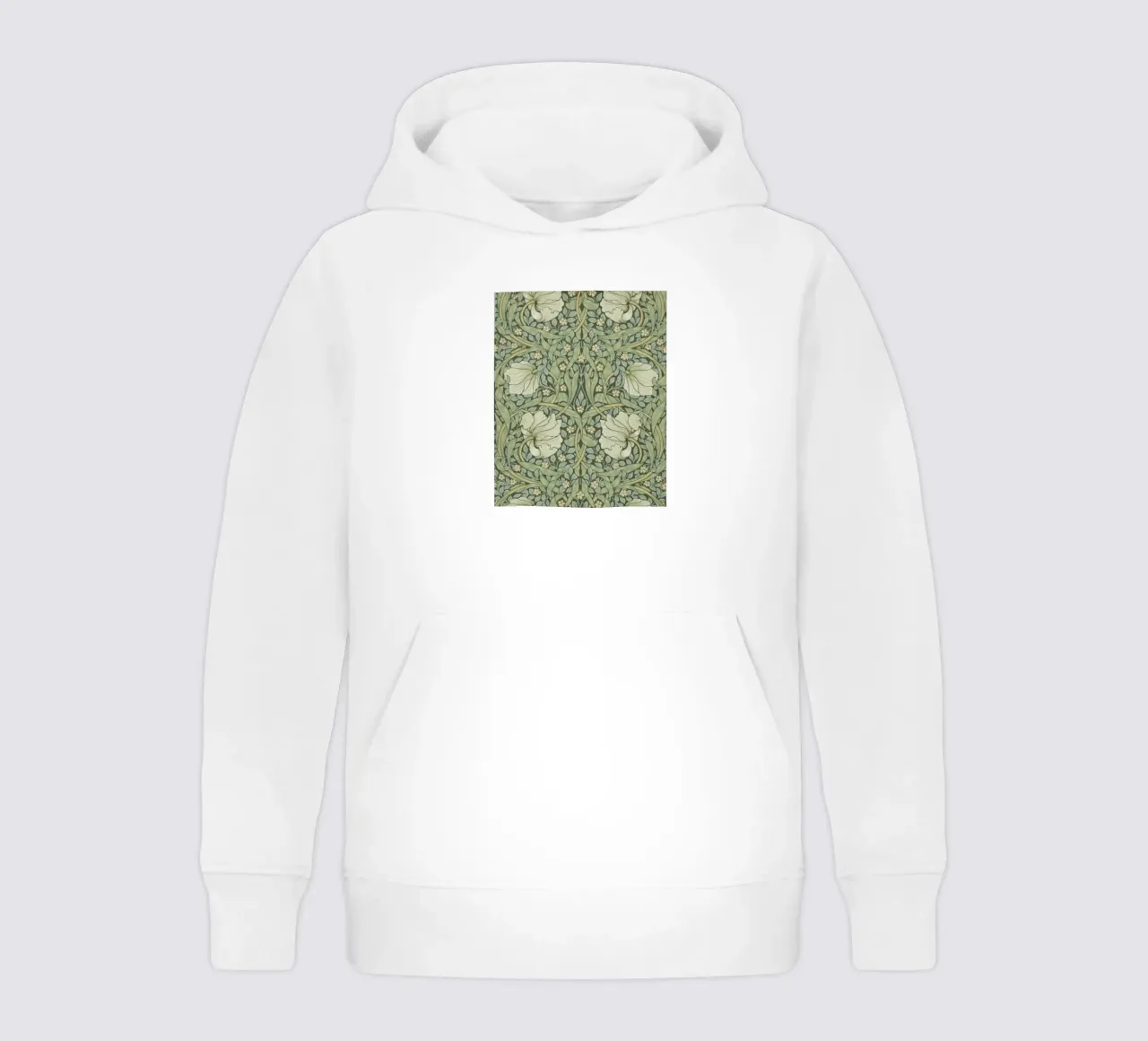 William Morris Botanical Vintage Print, Green Pattern (motif vert) sweat à capuche enfant de ArtHaus