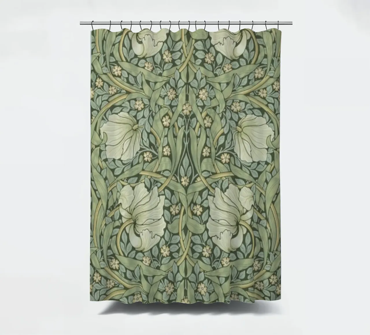 William Morris Botanical Vintage Print, Green Pattern (motif vert) rideau de douche de ArtHaus