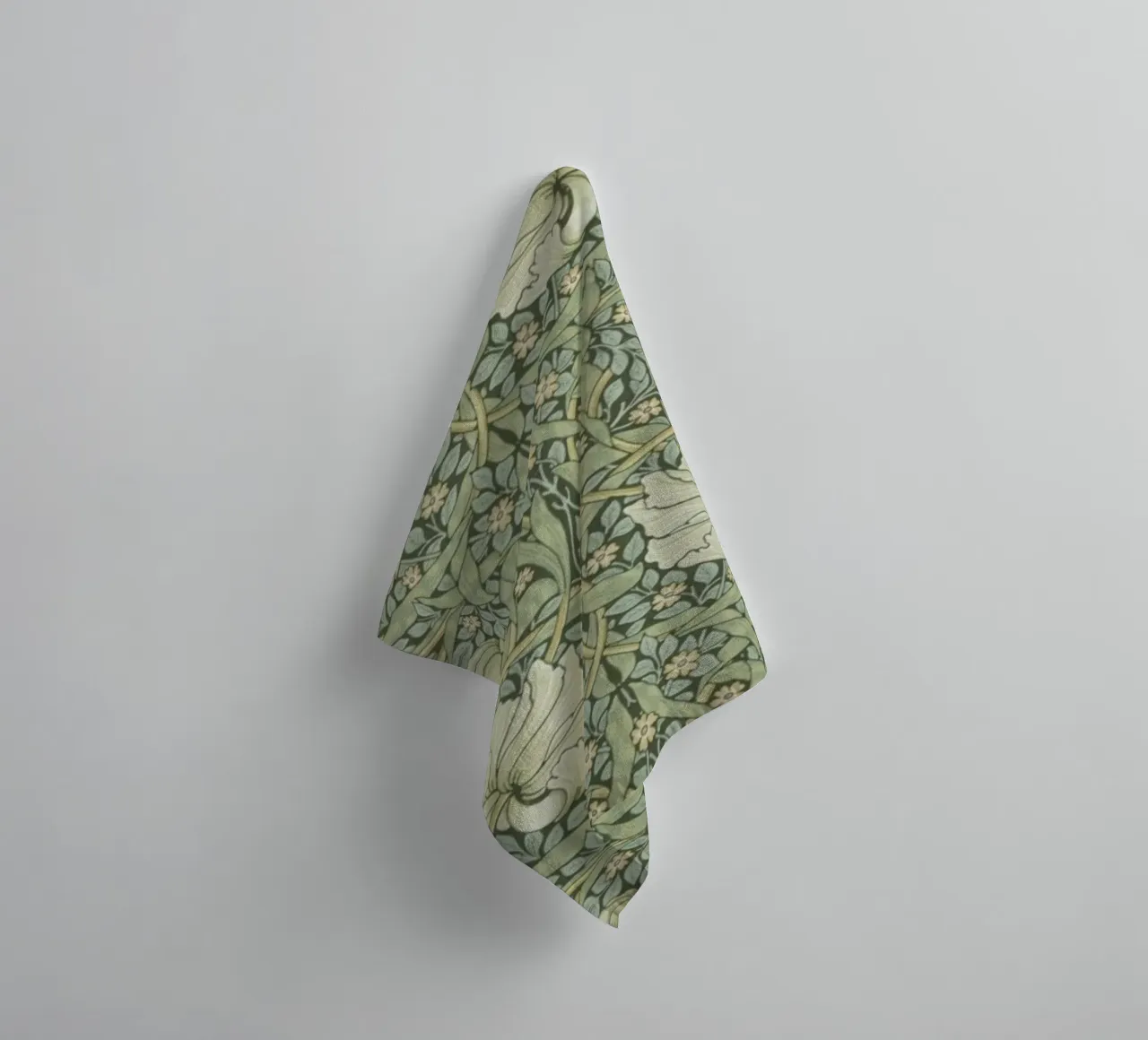 William Morris Botanical Vintage Print, Green Pattern (motif vert) serviette de bain de ArtHaus