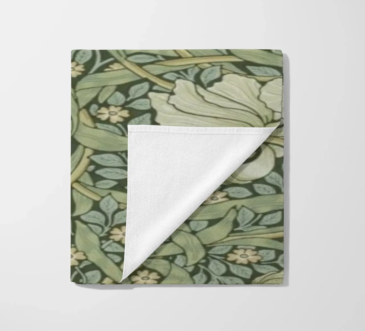 William Morris Botanical Vintage Print, Green Pattern (motif vert) serviette de plage de ArtHaus