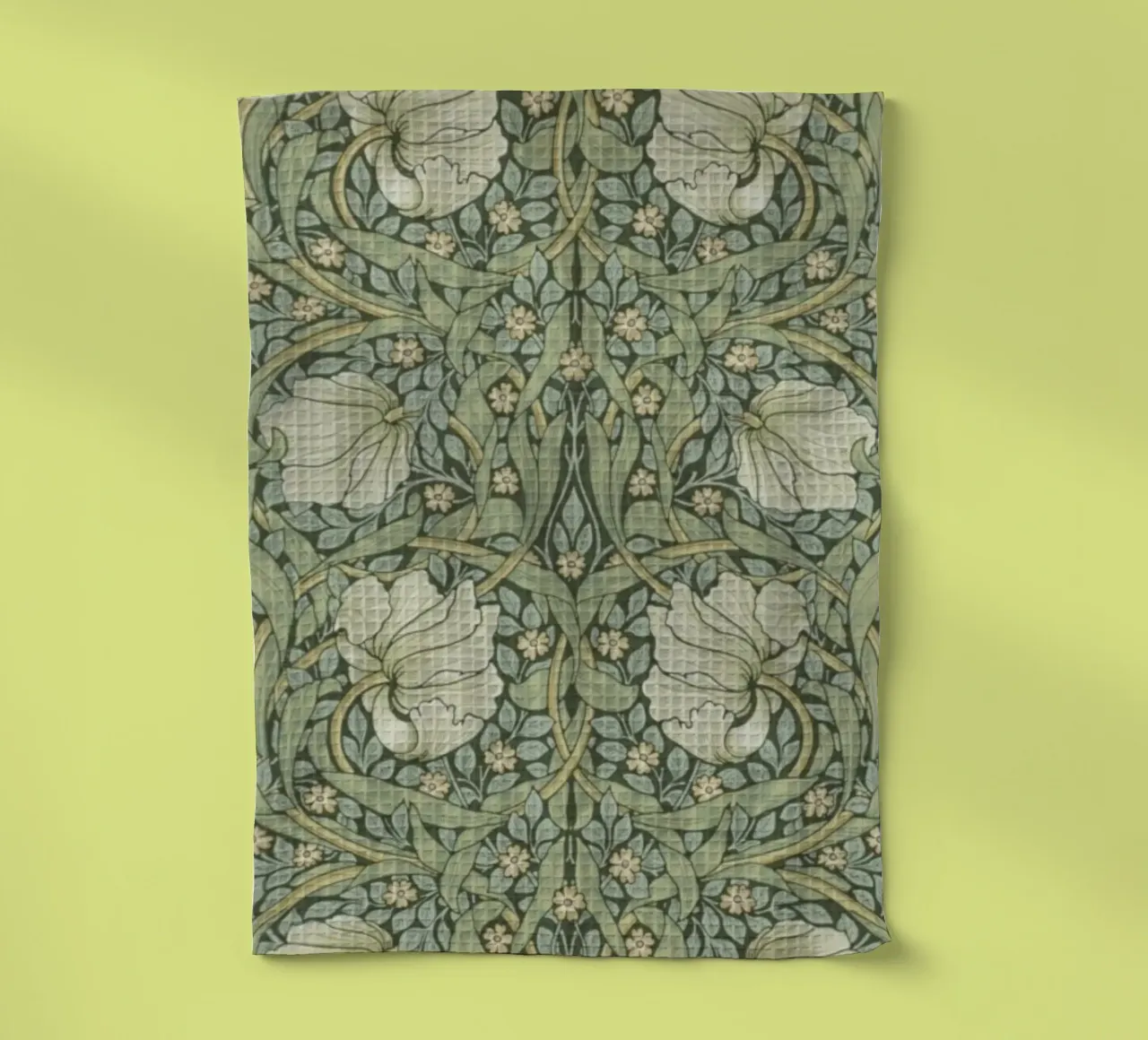 William Morris Botanical Vintage Print, Green Pattern (motif vert) torchon de ArtHaus