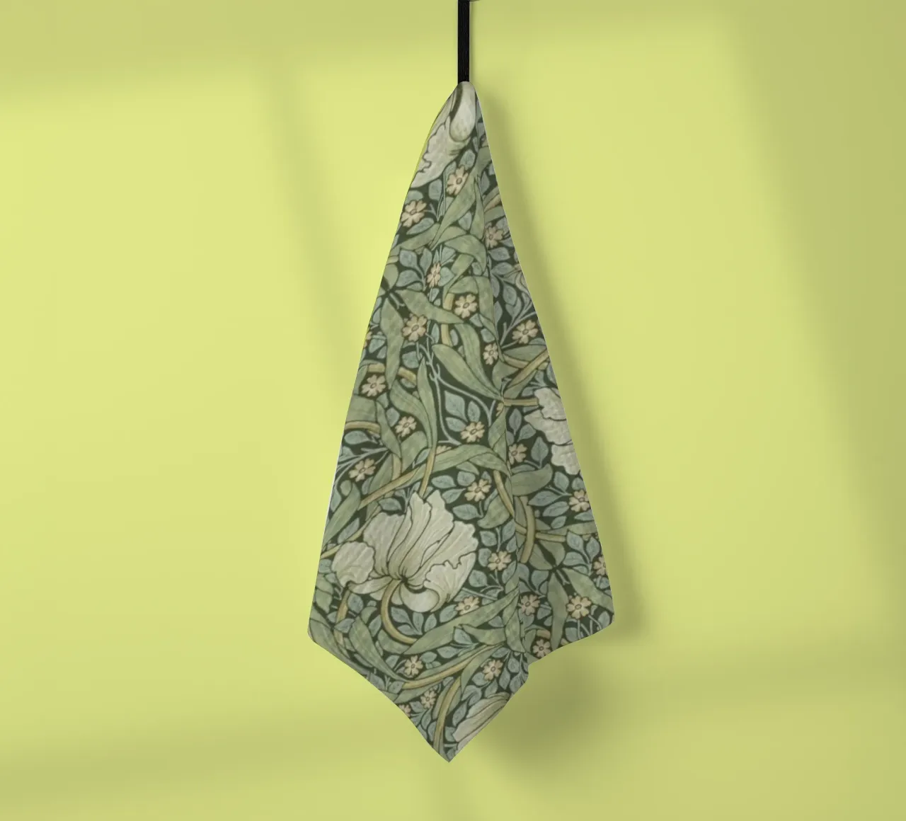 William Morris Botanical Vintage Print, Green Pattern (motif vert) torchon de ArtHaus