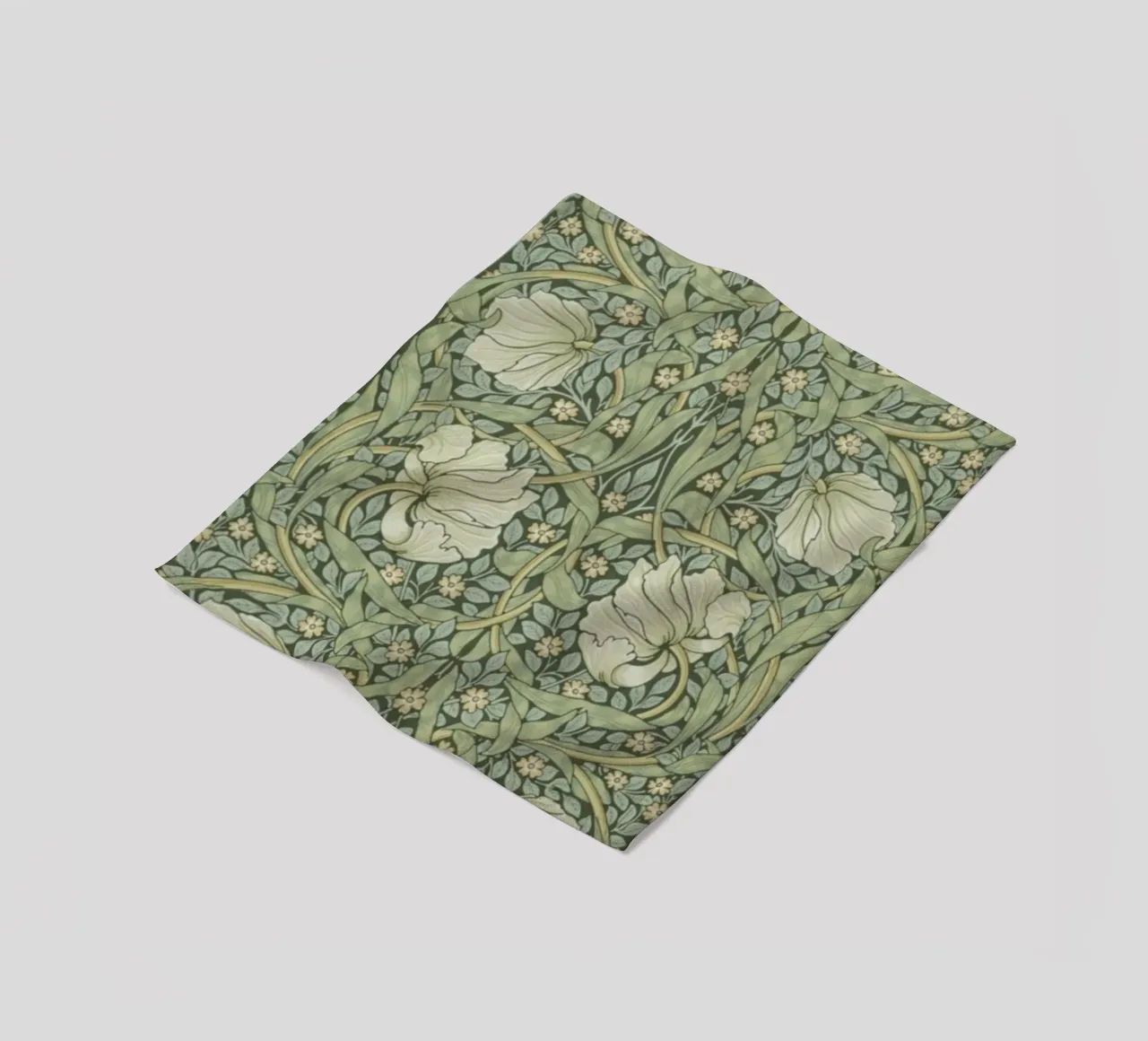 William Morris Botanical Vintage Print, Green Pattern (motif vert) plaid polaire de ArtHaus