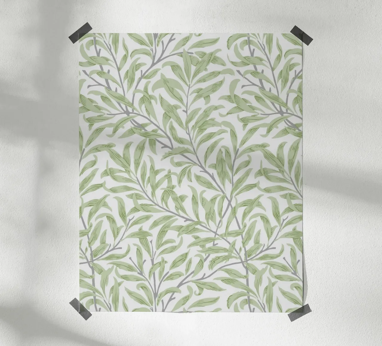 William Morris Willow Bough Pattern, Botanische Kunst Hahnemühle von ArtHaus