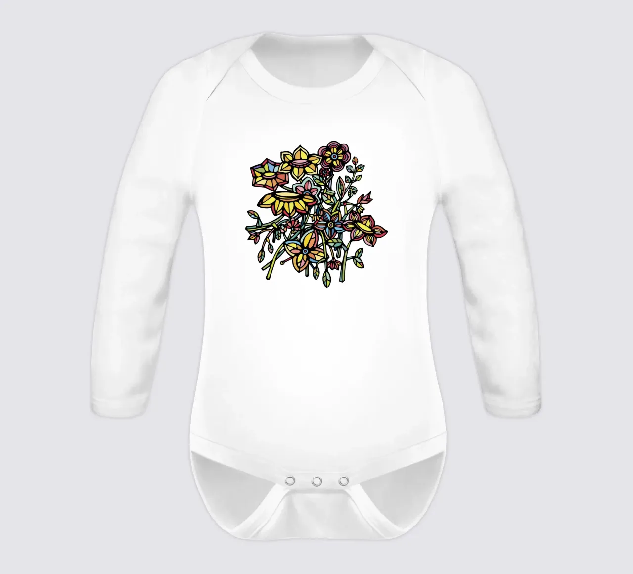 Bouquet Langarm Babybody von Ninhol