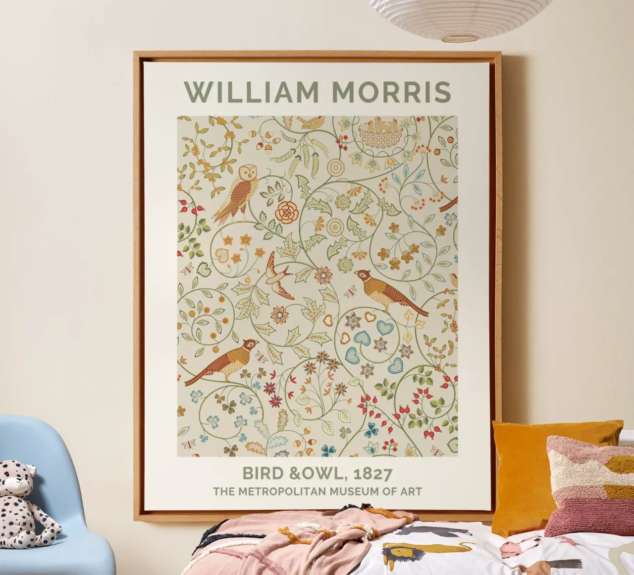 William Morris Prints, Botanische Muurkunst, Decor Vogelafdruk canvas met Baklijst van ArtHaus