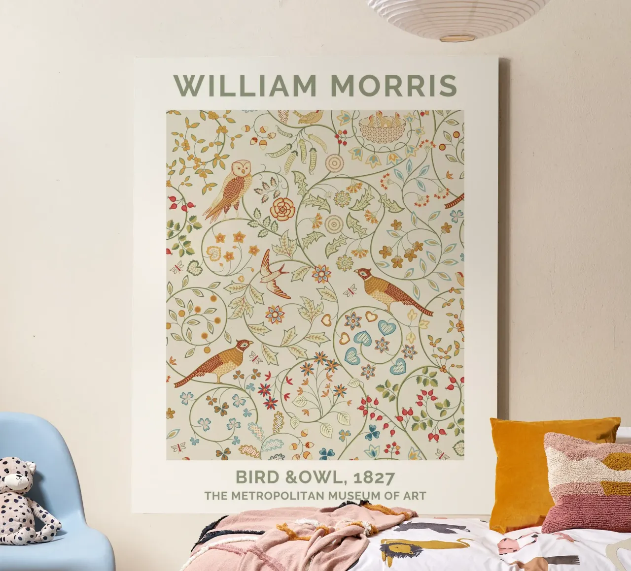 William Morris Prints, Botanische Muurkunst, Decor Vogelafdruk canvas met Baklijst van ArtHaus