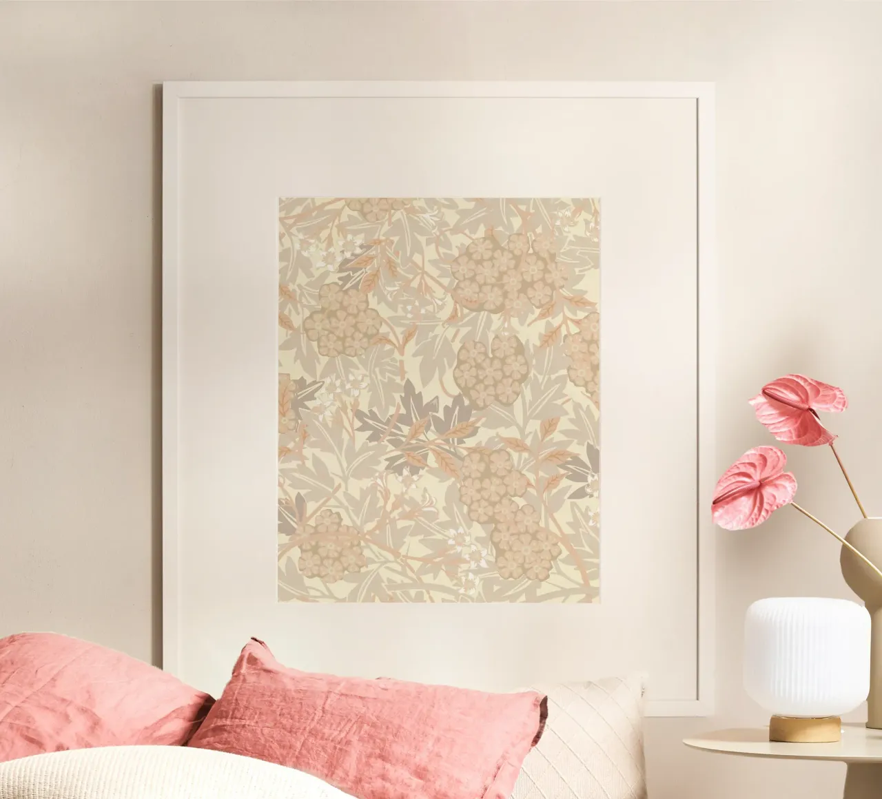 William Morris Pattern, Poster d'epoca, Stampa botanica poster con telaio in legno da ArtHaus