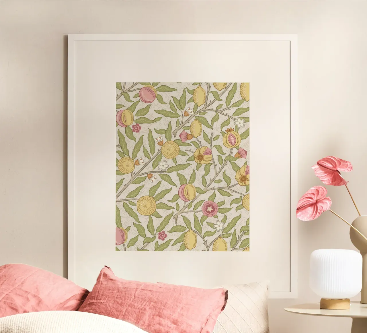 William Morris Bird & Pomegranate Print, modello vintage carta hahnemühle da ArtHaus