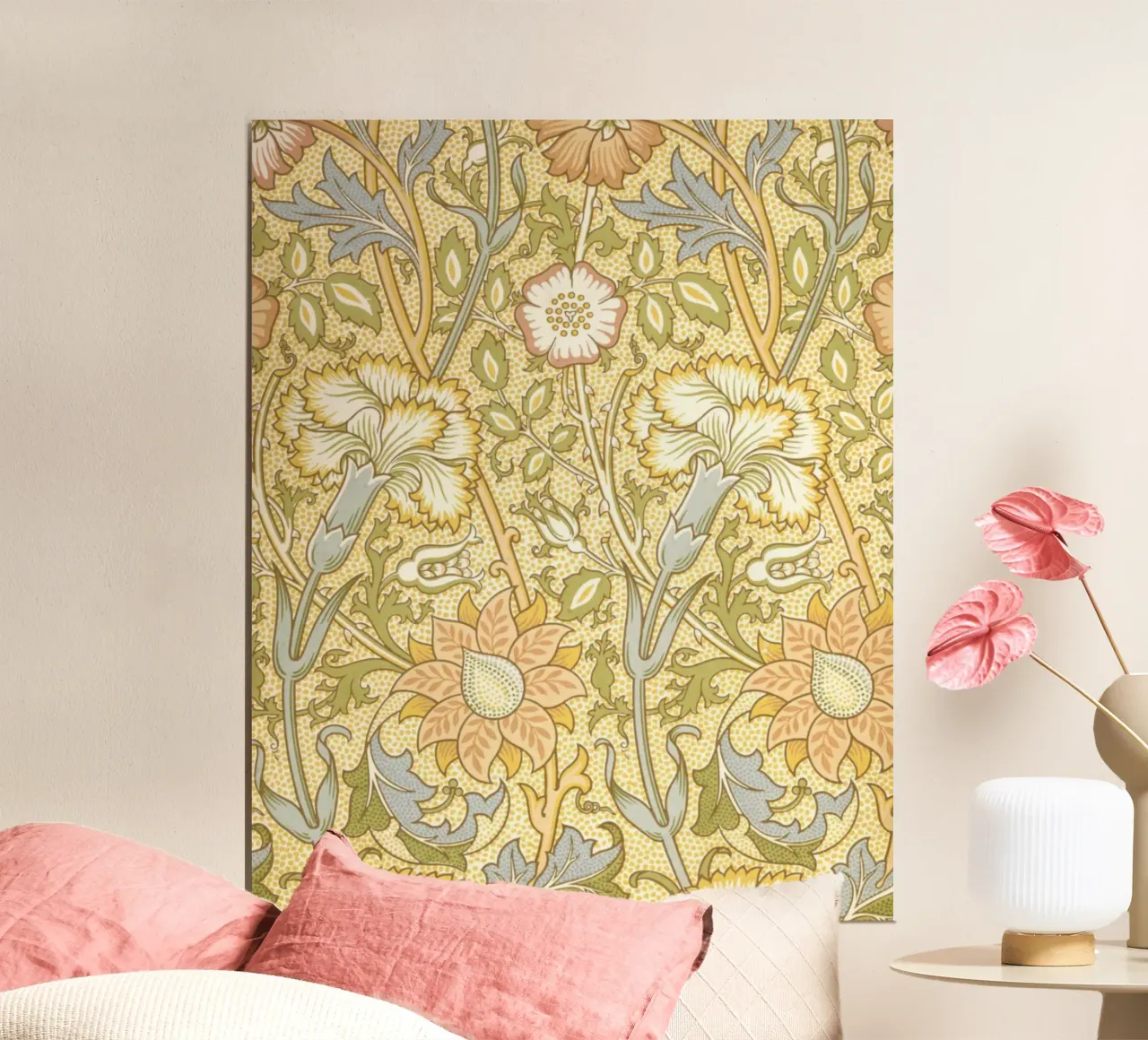 William Morris Drucke, Natur Kunstdrucke, Blumenmuster Kunst Poster mit Kunststoffrahmen von ArtHaus
