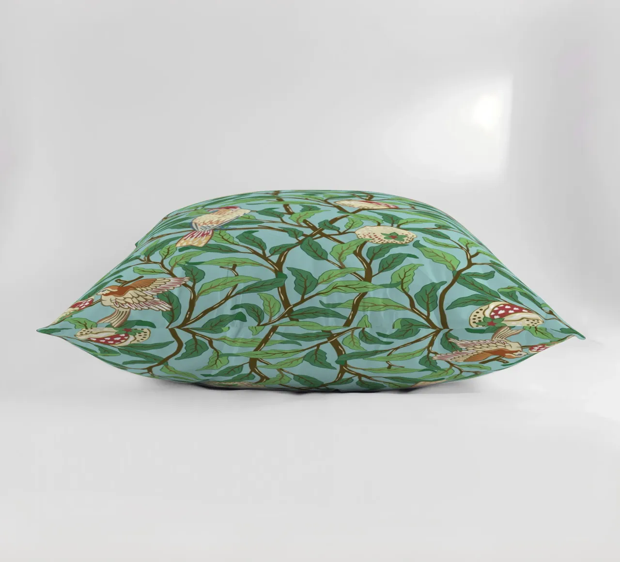 William Morris Prints, Botanical Wall Art, Bird Print Decor decorative cushion by ArtHaus