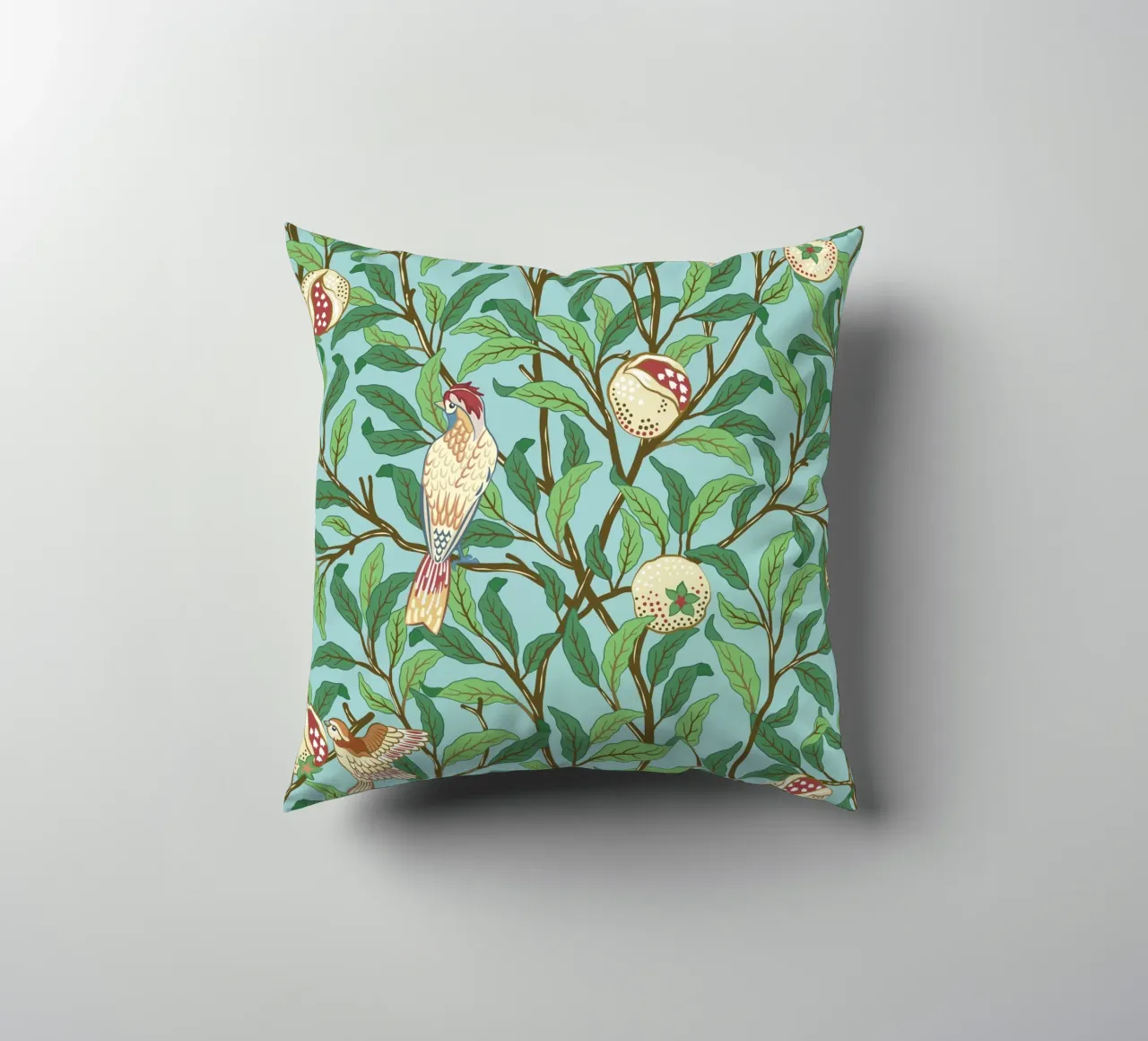 William Morris Prints, Botanical Wall Art, Bird Print Decor decorative cushion by ArtHaus