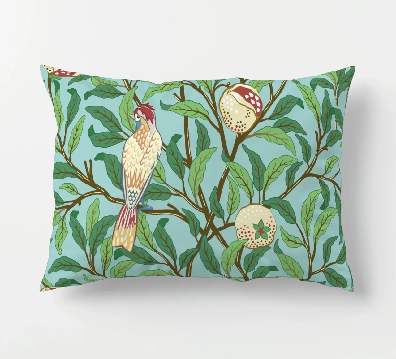 William Morris Prints, Botanical Wall Art, Bird Print Decor decorative cushion by ArtHaus