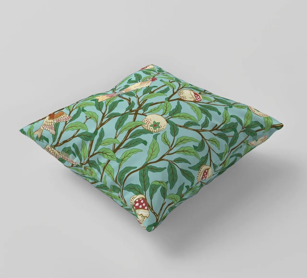 William Morris Prints, Botanical Wall Art, Bird Print Decor decorative cushion by ArtHaus