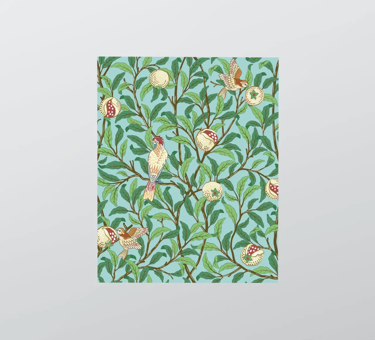 William Morris Prints, Botanical Wall Art, Bird Print Decor sticker by ArtHaus