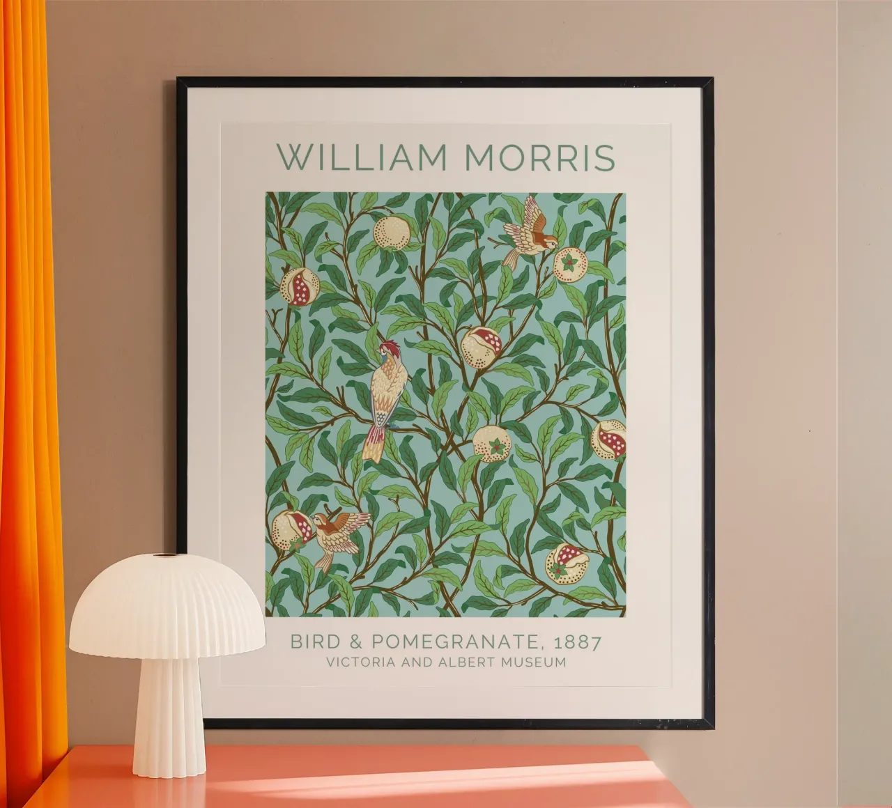 William Morris Botanical, opera d'arte sugli uccelli, decorazione per gli amanti della natura poster da ArtHaus