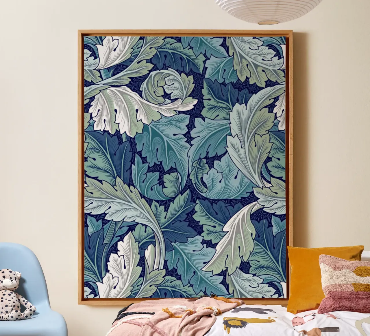 Stampe William Morris, arte botanica da parete, stampa naturalistica tela con Cornice a cassetta da ArtHaus