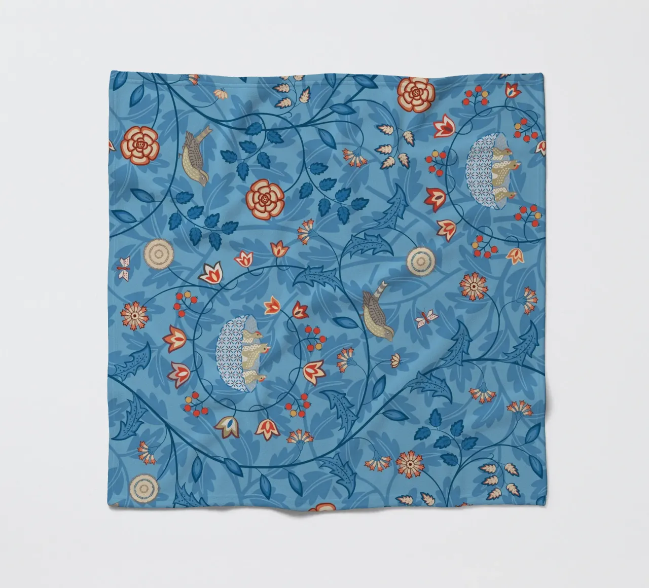 William Morris Prints, Botanical Wall Art, Bird Print Decor fleece blanket by ArtHaus