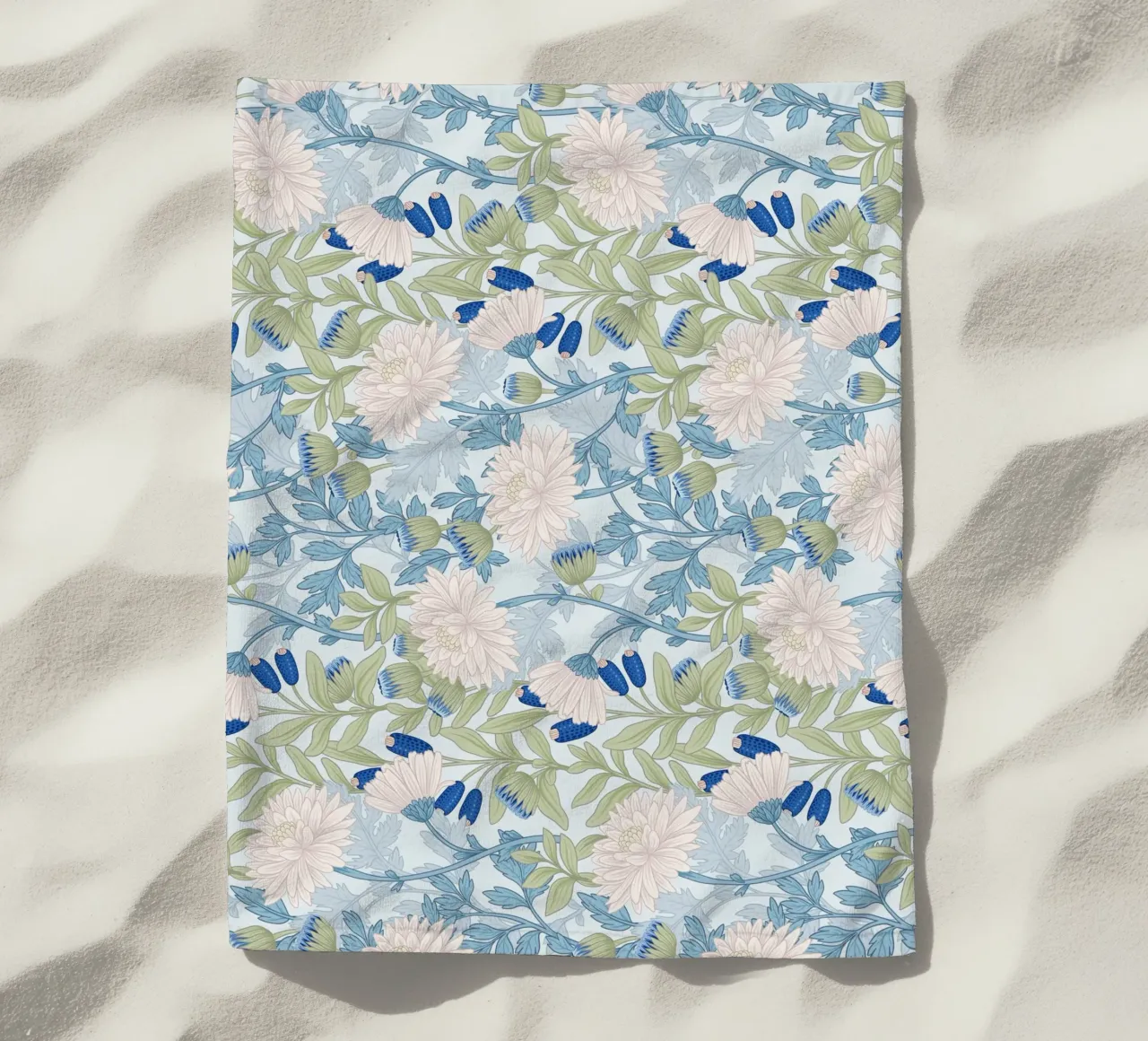 William Morris Prints, Botanical Wall Art, Nature Print beach towel by ArtHaus