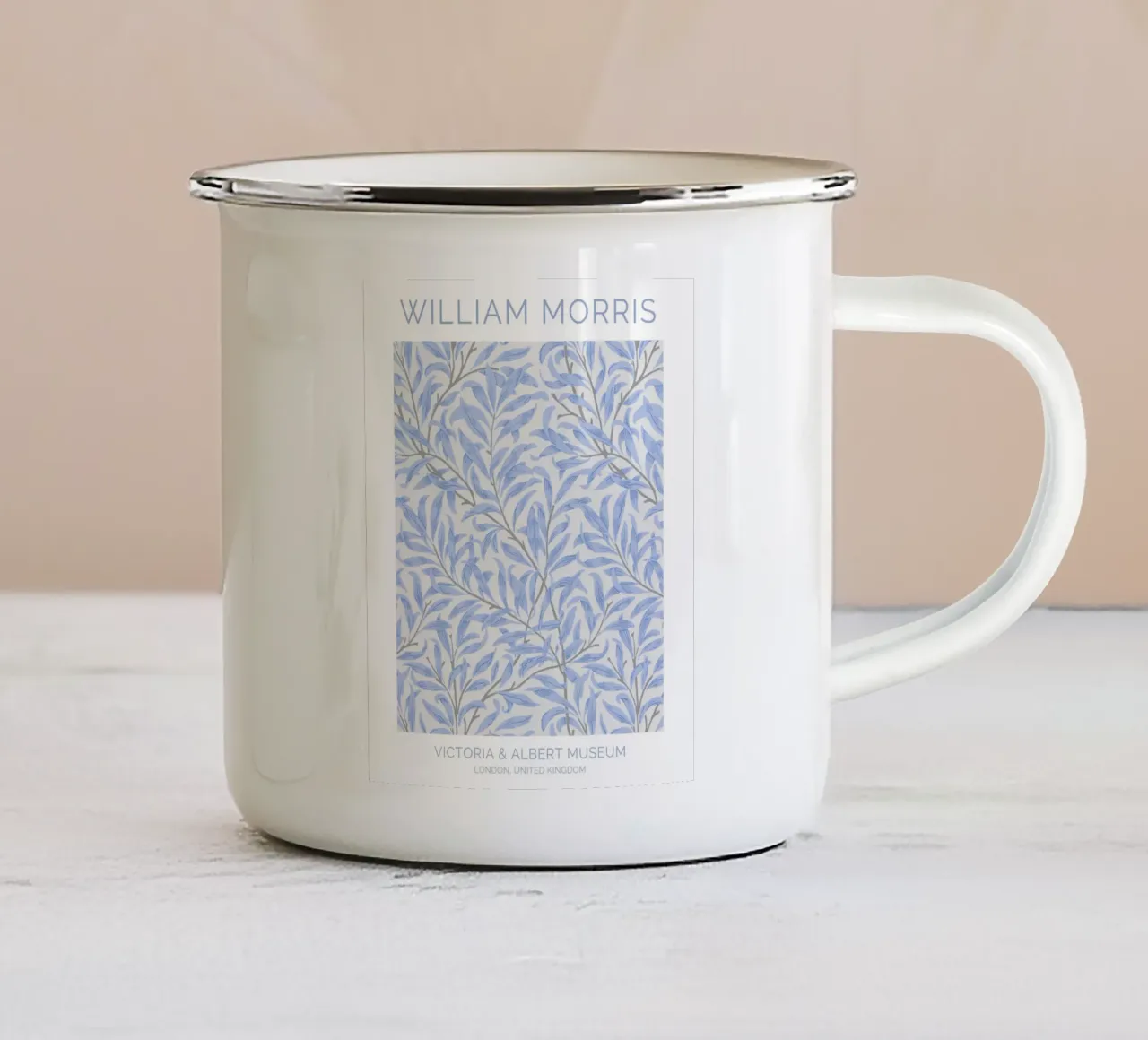 Stampe William Morris Arte dei motivi floreali, motivi botanici tazza in smalto da ArtHaus