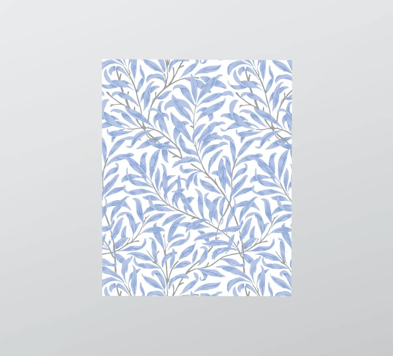 William Morris Wilgenboom Blauw Print, Natuur Muurkunst sticker van ArtHaus
