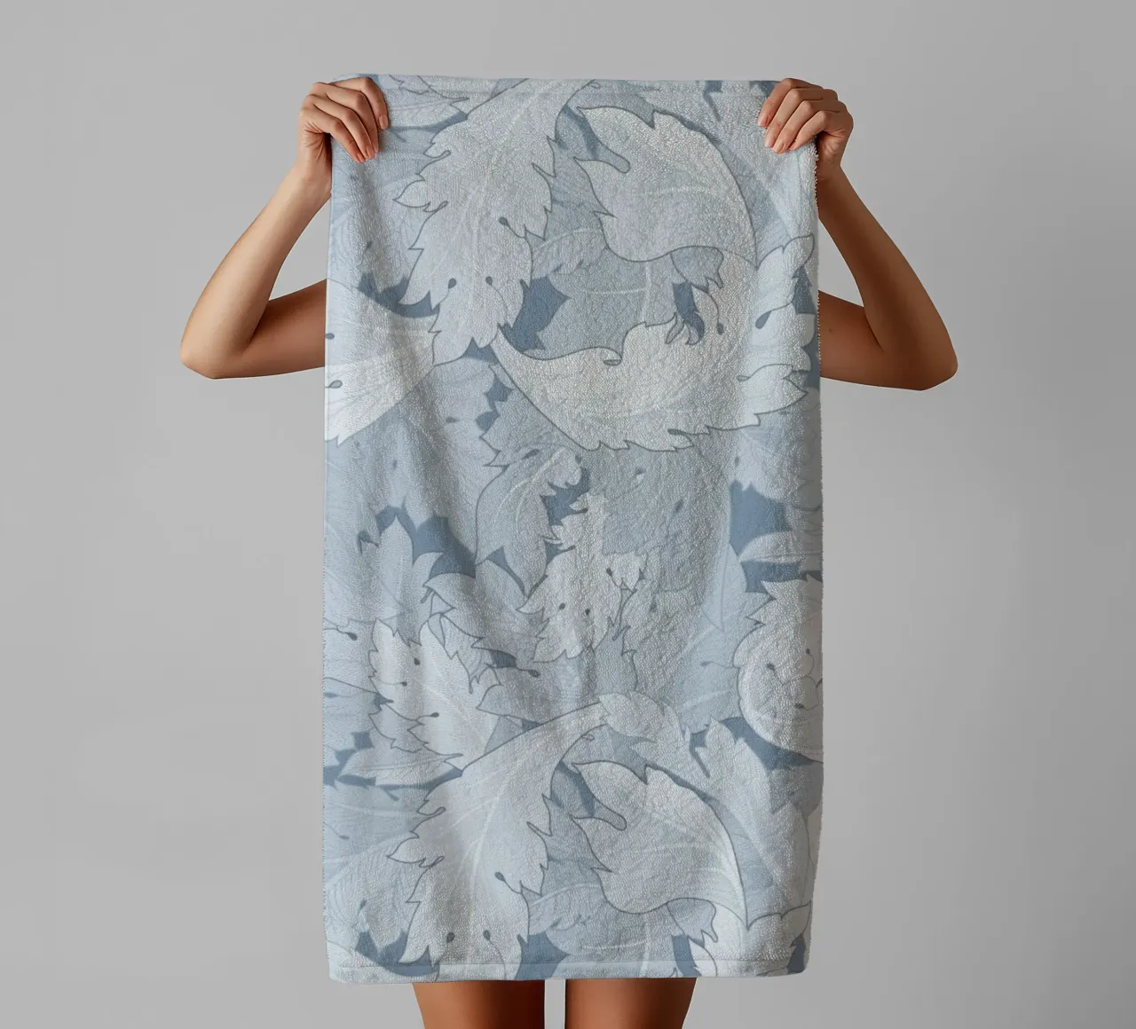 William Morris Botanical Blue Print, Vintage Nature Wall Art towel by ArtHaus