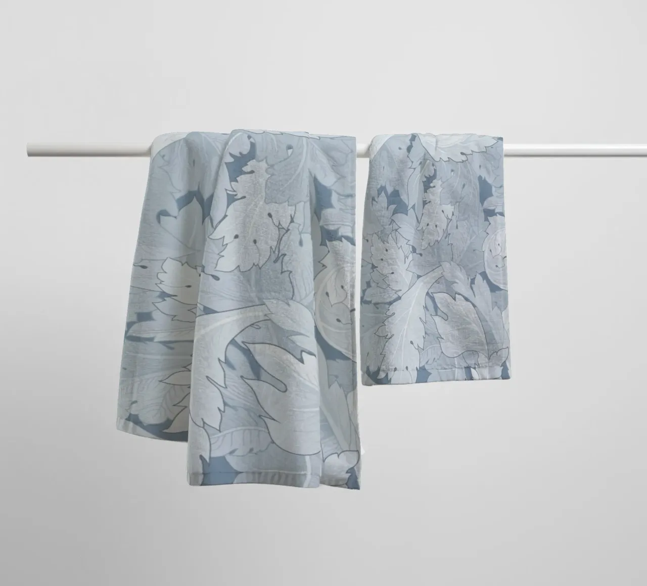 William Morris Botanical Blue Print, Vintage Nature Wall Art towel by ArtHaus